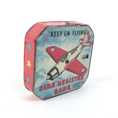Sale Photo Thumbnail #274: "Keep 'Em Flying" Dime Register Bank