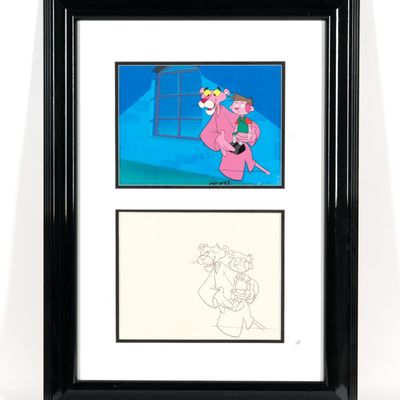 Sale Photo Thumbnail #40: Pink Panther Animation Cel & Sketch