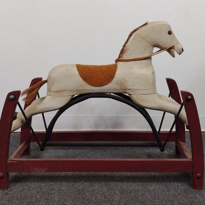 Sale Photo Thumbnail #301: Wooden Rocking Horse