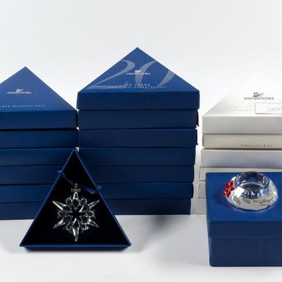 Sale Photo Thumbnail #142: 20 Boxed Swarovski Annual Edition Christmas Ornaments