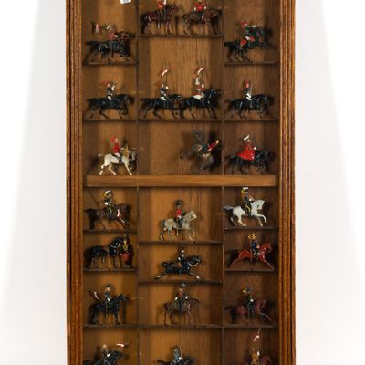 Sale Photo Thumbnail #46: Display of British Cavalry Toy Figurines