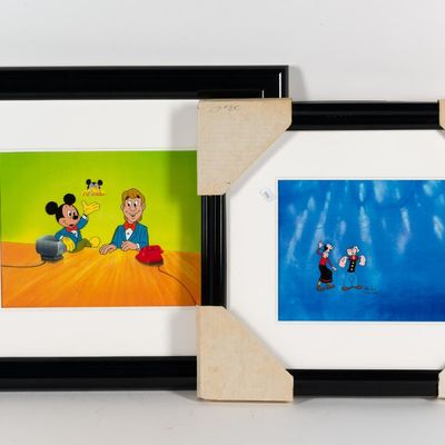 Sale Photo Thumbnail #200: 2 Vintage Cartoon Animation Art incl. Popeye