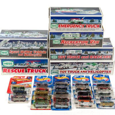 Sale Photo Thumbnail #160: 31 Toy Trucks and Cars incl Hess