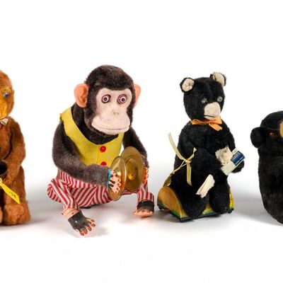 Sale Photo Thumbnail #292: 4 Vintage Plush Animal Toys