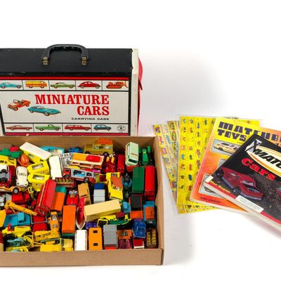 Sale Photo Thumbnail #163: 83 Toy Matchbox Cars and Carrying Case
