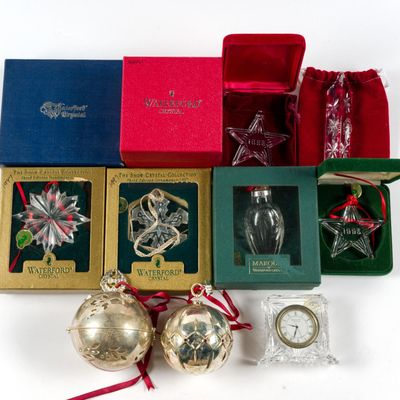 Sale Photo Thumbnail #14: Waterford Ornaments Incl. Crystal and Silverplate