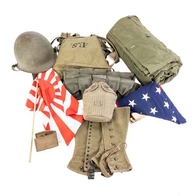 Sale Photo Thumbnail #132: Japan Flag Helmet Razor Kit Ammo Belt Spats USFlag