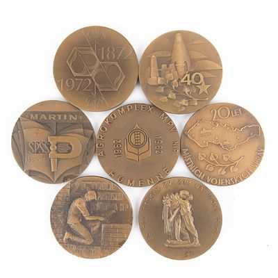 Sale Photo Thumbnail #195: 7 Table Medals 20-100 Years Bees Education Battles