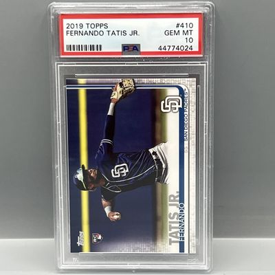 2019 Topps Fernando Tatis Jr. RC #410 PSA Gem Mint 10