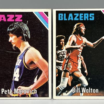 1975-76 Topps Pete Maravich #75 & Bill Walton #77