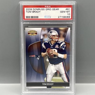 2009 Donruss Gridiron Gear Tom Brady #91 PSA Gem Mint 10