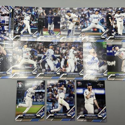 2025 Topps Now MLB Los Angeles Dodgers World Series Championship Complete Set - Shohei Ohtani, Yoshinobu Yamamoto RC