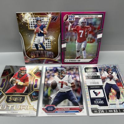(5) CJ Stroud Football Rookie Cards