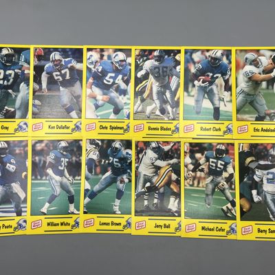 1991 Oscar Mayer Detroit Lions Football Police Complete Set - Barry Sanders