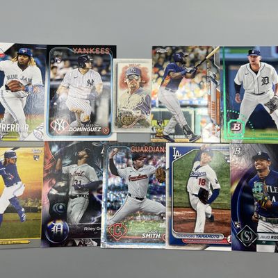 (10) Assorted Modern Baseball Star Player Rookie Cards - Vladimir Guerrero Jr, Yoshinobu Yamamoto, Bobby Witt Jr, & More