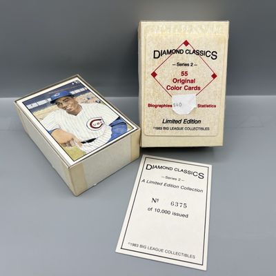 1983 Big League Collectibles Diamond Classics Series 2 Complete 55 Card Set w/ COA - Only 10,000 Sets Issued
