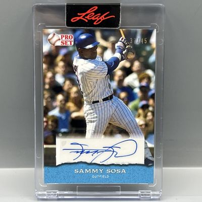 2022 Pro Set Sports Sammy Sosa Auto #/45 - Sealed In Mag From Leaf
