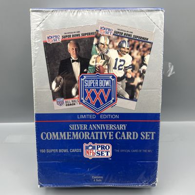 1990 Pro Set Silver Anniversary Commemorative Football Factory Sealed Box With 4 Complete Sets Inside