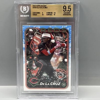 2024 Topps Holiday Elly De La Cruz RC #H102 BGS Gem Mint 9.5 - Santa Hat Variation