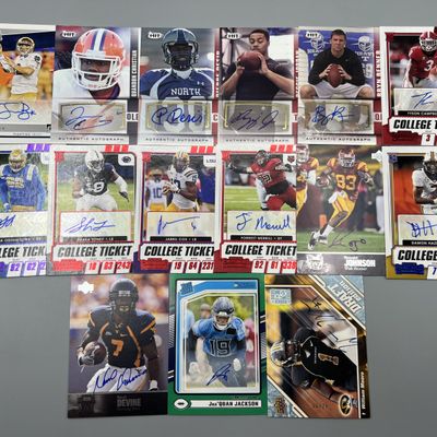 (15) Assorted Football Auto Cards - Varying Conditions