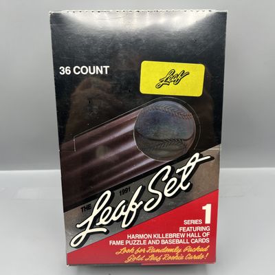 1991 Leaf Series 1 Baseball Factory Sealed Wax Box