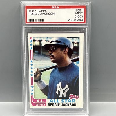 1982 Topps Reggie Jackson #551 PSA Mint 9 (OC)
