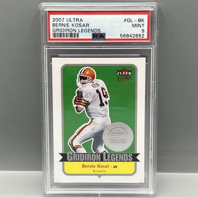 2007 Fleer Ultra Bernie Kosar Gridiron Legends #GL-BK PSA Mint 9