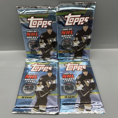 (4) 2001-02 Topps Hockey Unopened Packs