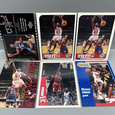 (6) Michael Jordan Basketball Cards