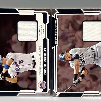 2008 Topps '07 Highlights David Wright & Ichiro Suzuki Game Used Jersey Relics