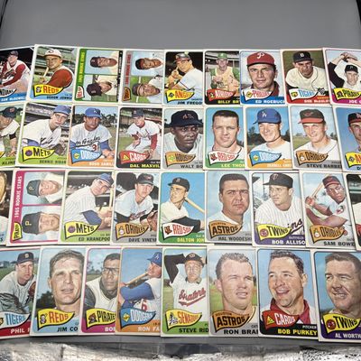 (35) 1965 Topps Baseball Cards - Varying Conditions