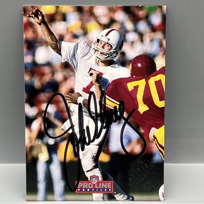 1992 Pro Line Profiles John Elway Pack Pulled Autograph - Features Certified Pro Line Embossed Stamp