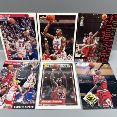 (6) Michael Jordan Basketball Cards