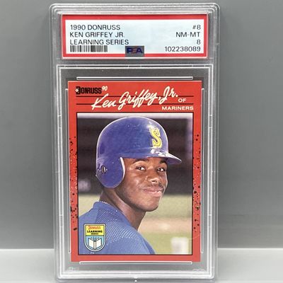 1990 Donruss Learning Series Ken Griffey Jr. 2nd Year #8 PSA NM-MT 8