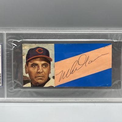 Mike Garcia Cleveland Indians PSA/DNA Certified Authentic Slabbed Cut Auto