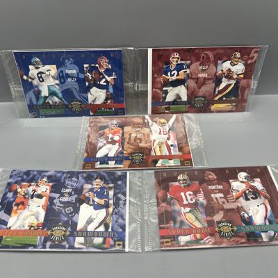 1993 Upper Deck Showdown Series Oversized Football Factory Sealed Complete 5 Card Set