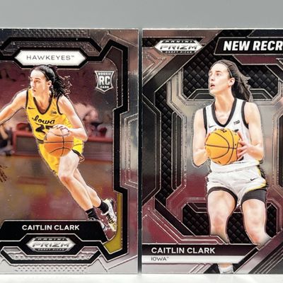 2024 Panini Prizm Draft Picks Caitlin Clark RC #57 & New Recruits RC #14
