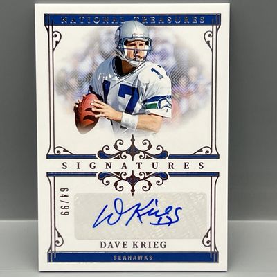 2025 Panini National Treasures Dave Krieg Auto #/99