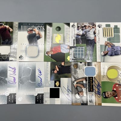 (10) Assorted Golf Autograph & Relic Cards - Se Ri Pak, Jesper Parnevik Auto, Corey Pavin