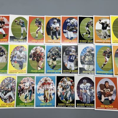 2007 Topps Football Turn Back The Clock Complete 22 Card Set w/ Adrian Peterson RC, Calvin Johnson RC, & More