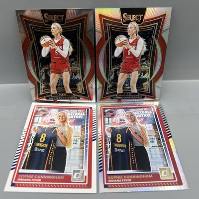 (4) Sophie Cunningham WNBA Basketball Cards - (2) Parallels
