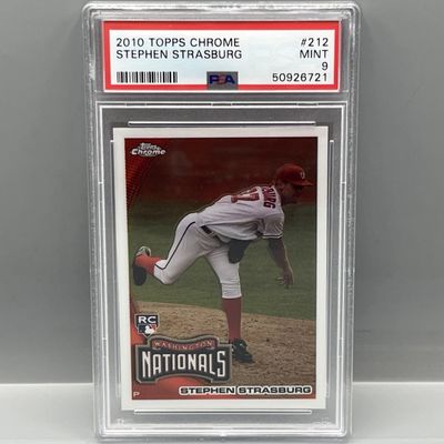 2010 Topps Chrome Stephen Strasburg RC #212 PSA Mint 9