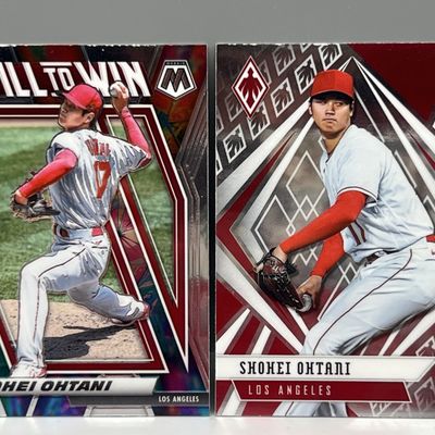 2021 Panini Mosaic Shohei Ohtani Will To Win #WTW8 & 2021 Panini Chronicles Phoenix #15