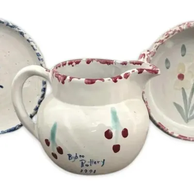 Hand painted bybee pottery pieces