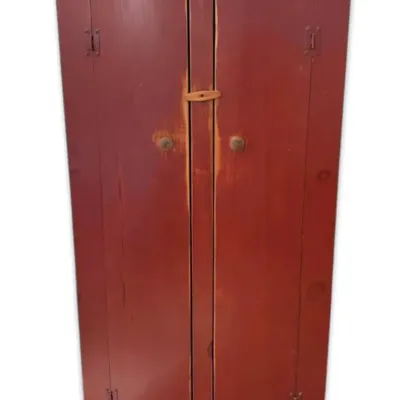 Primitive country red storage cabinet