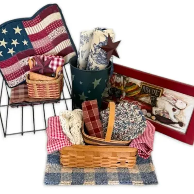 Red white blue primitive decor