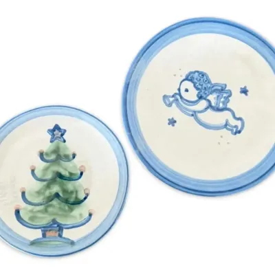 M a hadley christmas tree plate 6 angel plate 7