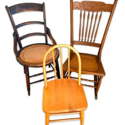 Antique solid wooden chairs