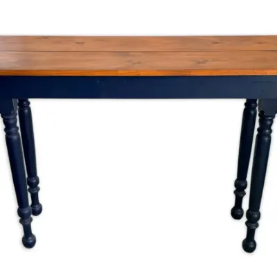 Painted blue wooden console table