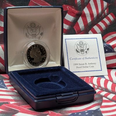 1999-P PROOF Susan B. Anthony Dollar in OGP w/ COA